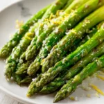 asparagus side dish roasted with olive oil and lemon
