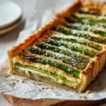 asparagus tart recipe with flaky crust and fresh asparagus