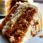 best carrot cake recipe moist slice with cream cheese frosting