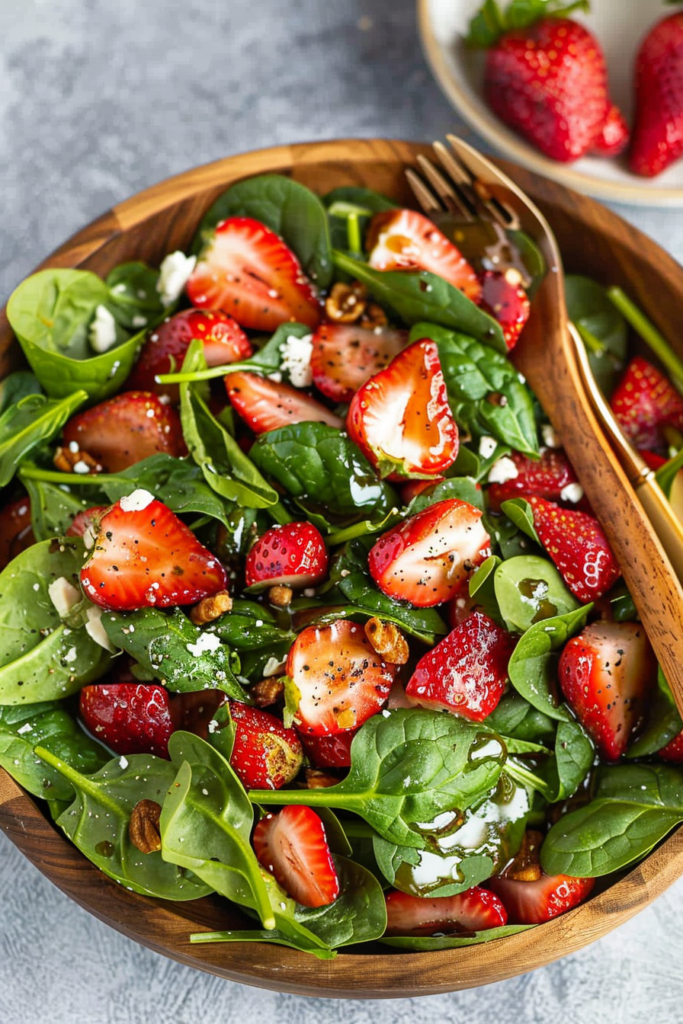 Best Strawberry Spinach Salad with Poppy Seed Dressing