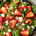 Spinach Strawberry Salad With Feta: A Sweet & Savory Side