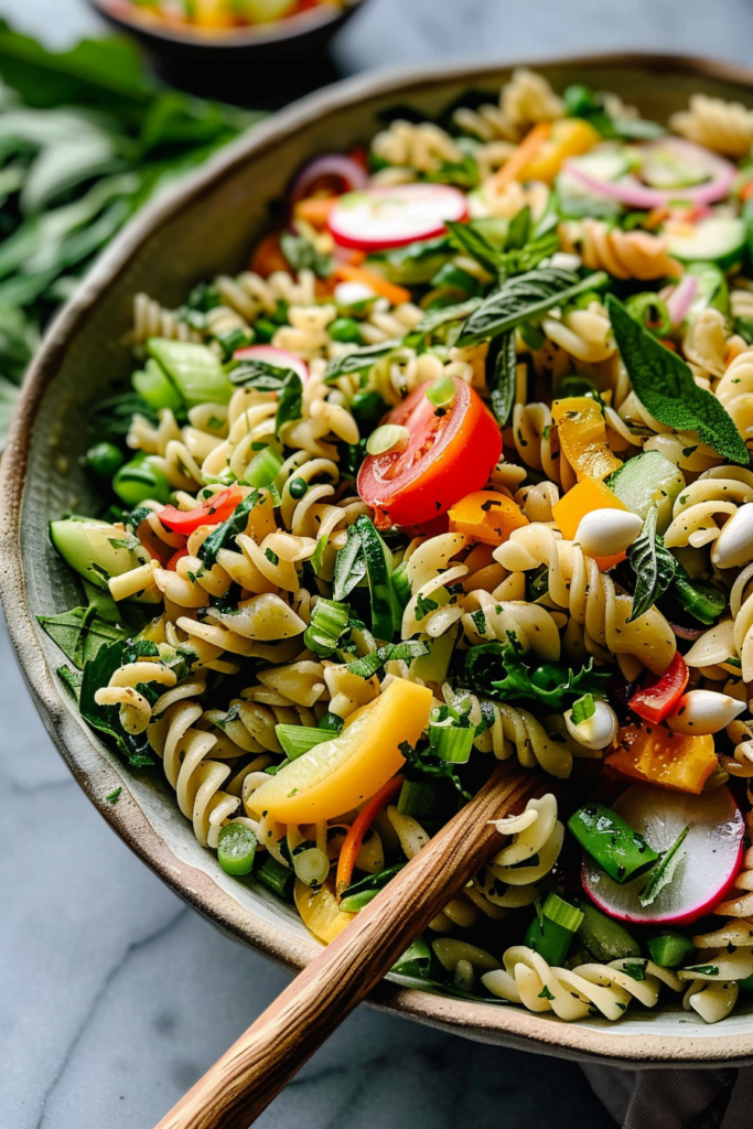 Spring Pasta Salad with Lemony Dressing