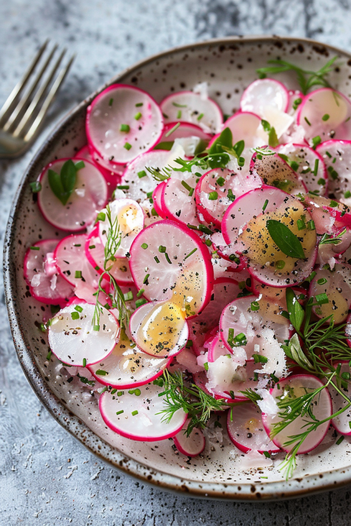 Crisp Radish Salad Recipe with Lemon and Dill
