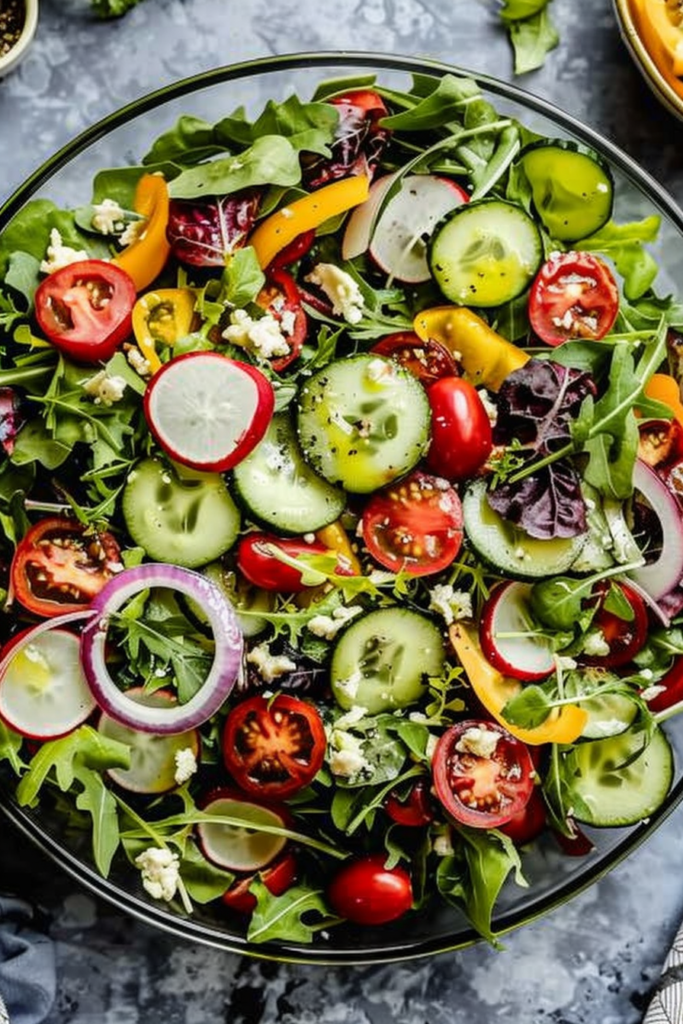 Classic Spring Mix Salad with Zesty Dressing