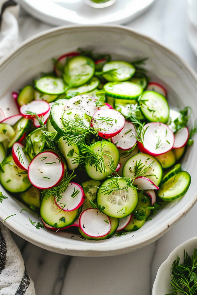 Crisp Radish Cucumber Salad for Summer