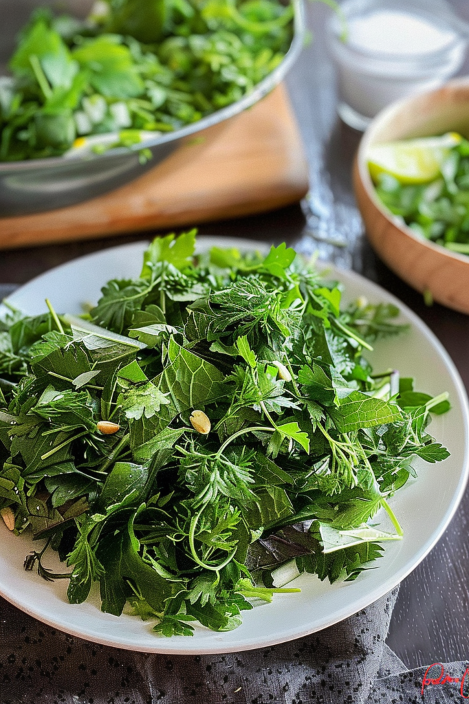 Fresh Herb Salad Recipe with Crisp Greens and Seeds