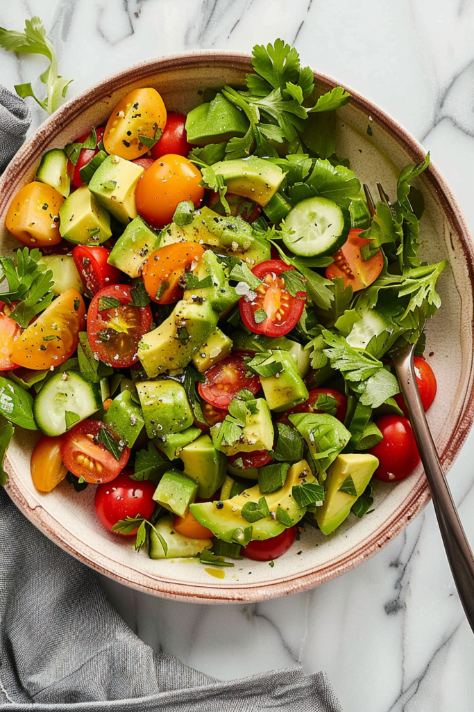 Avocado Spring Salad with Lime Dressing