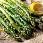 sheet pan asparagus roasted with olive oil and lemon