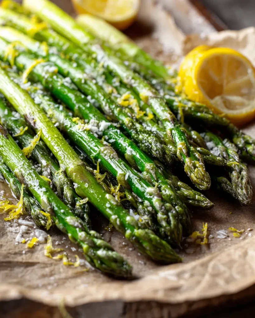 sheet pan asparagus roasted with olive oil and lemon