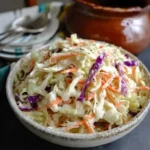 Creamy Cabbage Slaw with crisp cabbage and creamy dressing