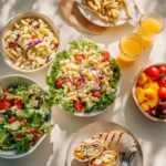 easy summer meals for hot days with fresh light dishes and vegetables