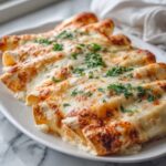 White chicken enchiladas, the finished dish