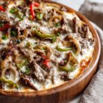 Philly cheesesteak dip, the finished dish