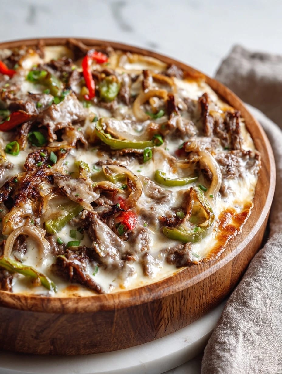 Irresistible Philly Cheesesteak Queso Dip
