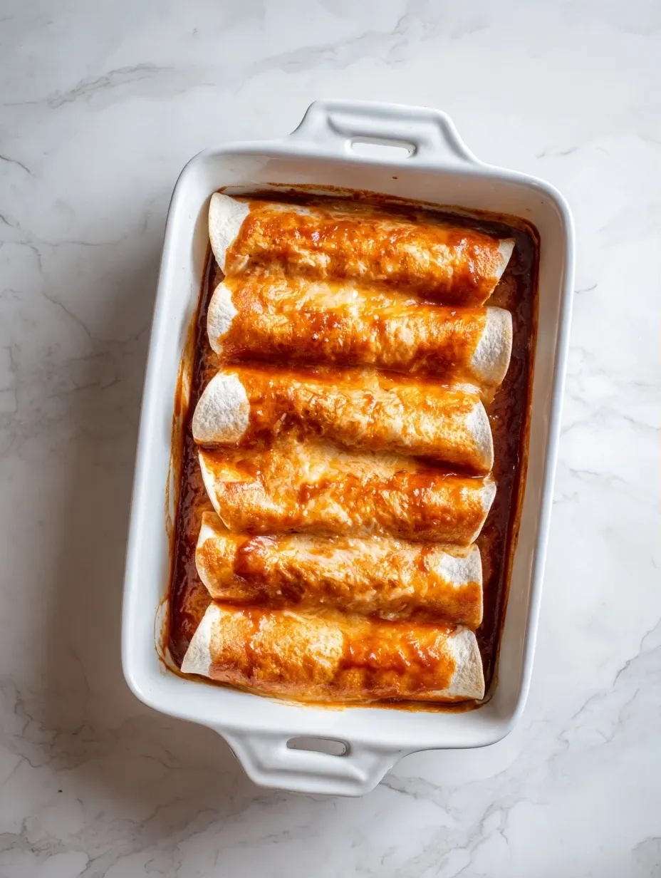 Serving for the white chicken enchiladas (step 7)